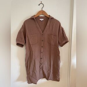 mittoshop Women's Brown Mini Dress